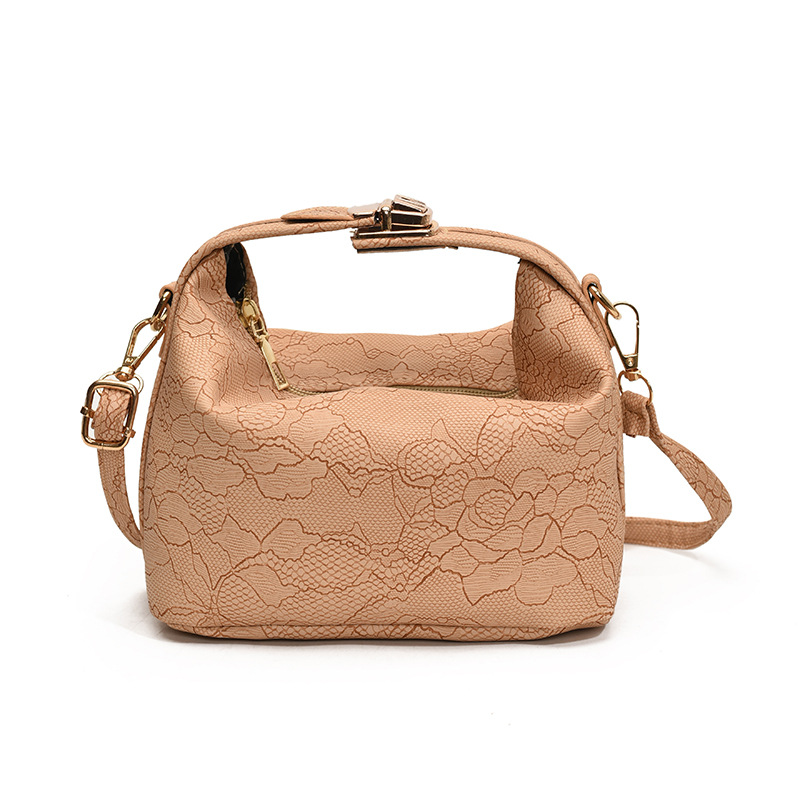 New winter fashion handbags, versatile for women, patterned and textured bucket bag, commuter crossbody bag Item Picture