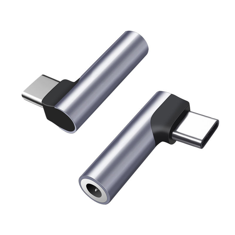 Type-c to 3.5mm headphone adapter for Apple and Huawei Music Listening Type-C digital audio converter full figure