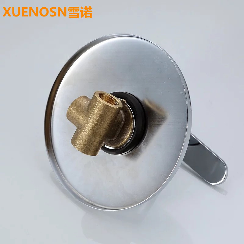 All-copper chrome-plated concealed single-function shower faucet wall-mounted circular three-way shower faucet cross-border project payment details Picture