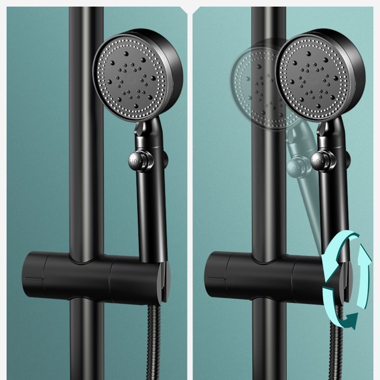 The base of the non-drilling showerhead bracket, adjustable lifting rod, rain shower head, shower set accessories, and flower wine nozzle Application Scenario