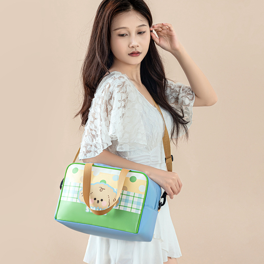 Large-capacity fitness exercise bag, crossbody dry and wet separation bag, waterproof swimming bag, cartoon makeup bag, hand-held storage bag details Picture
