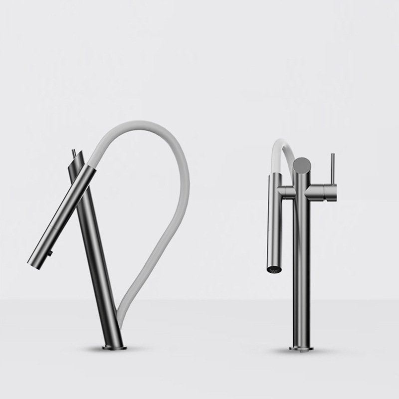 Cross-border European and American black and red magnetic kitchen faucet, sink, sink faucet, universal rotating faucet Specification drawing