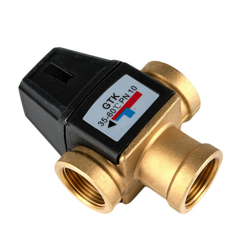 Factory direct sales of brass thermostatic valves, solar electric water heater thermostatic mixing valves, and small kitchen treasure floor heating temperature control valves Specification drawing
