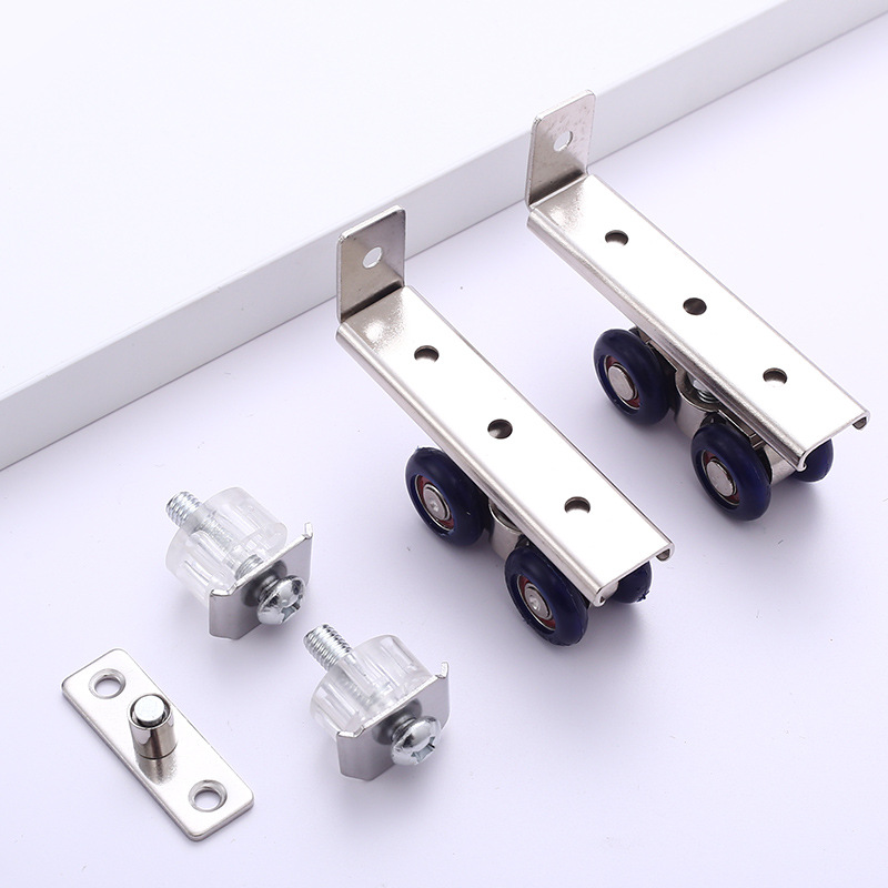 Stainless steel hanging wheels, wardrobe wooden doors, sliding door wheels, hotel bathroom door tracks, hanging rails, silent nylon wheels Specification drawing