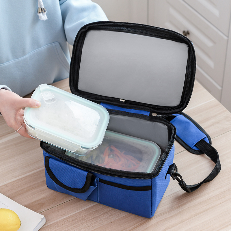Factory direct sales of insulated ice packs, single-shoulder hand-carry milk packs, large-capacity refrigerated bags, large-capacity double-layer bento packs full figure