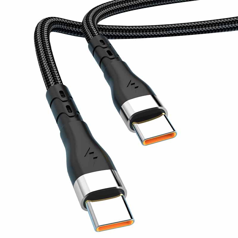 Braided 120W fast charging dual-head Type-C data cable with ctoc port PD fast charging, suitable for Apple 15 and Huawei charging cables Item Picture
