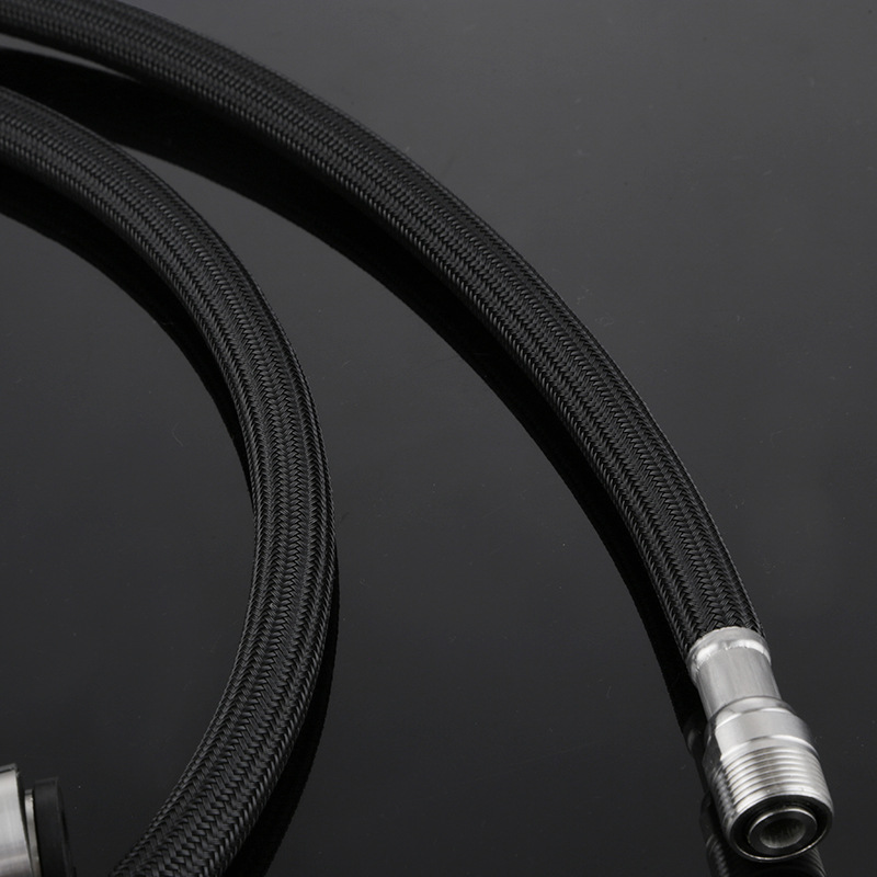 Factory direct sales of 1.5-meter black nylon filament braided faucet pull-out pipe 15×1 pull-out hose Specification drawing