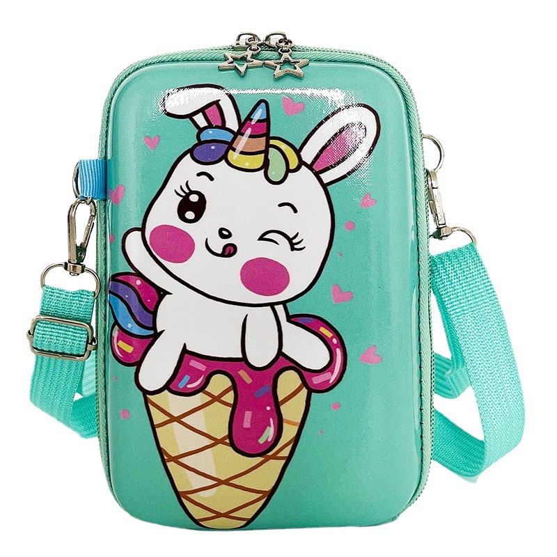 Trendy children's bags, anime cartoon Rainbow Pony mobile phone bags, cute baby single-shoulder crossbody bags, parent-child accessory bags Item Picture