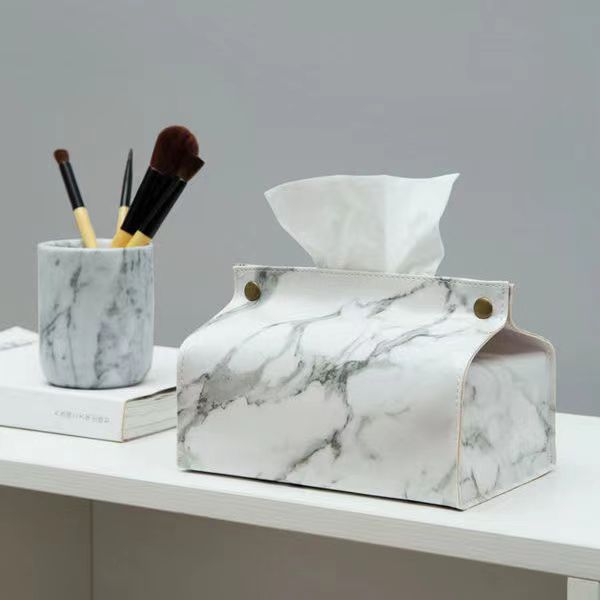 Nordic ins minimalist home living room creative tissue storage box, suitable for bedroom, living room, dining table and car use details Picture