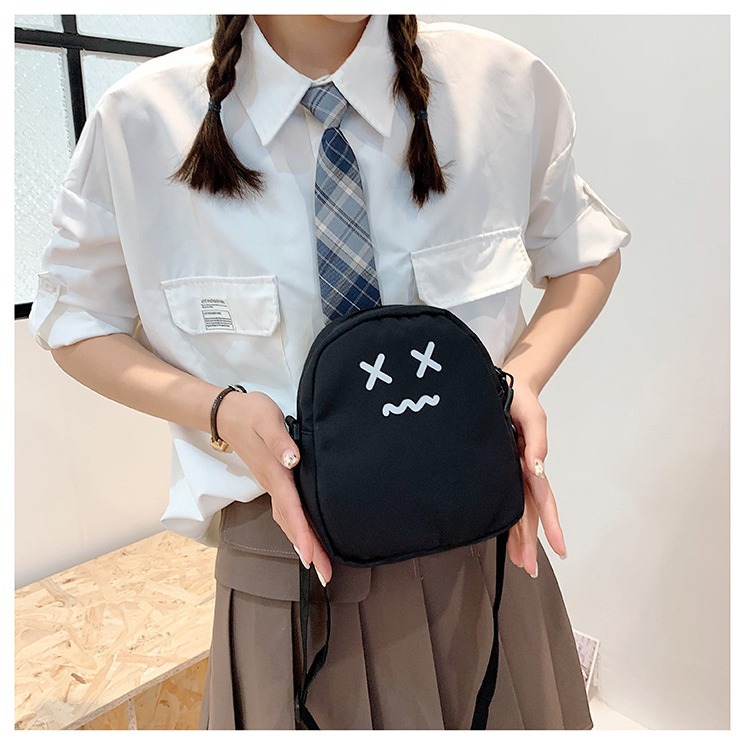 A new cross-border male ghost print student crossbody bag with a Harajuku style, featuring a unique Japanese style, is versatile and lightweight Application Scenario
