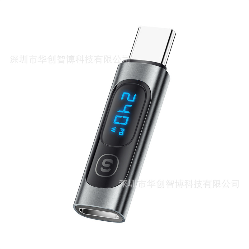 ESSAGER Tanxian Series 240W digital display adapter type-c public to type-c female fast charging OTG adapter Item Picture