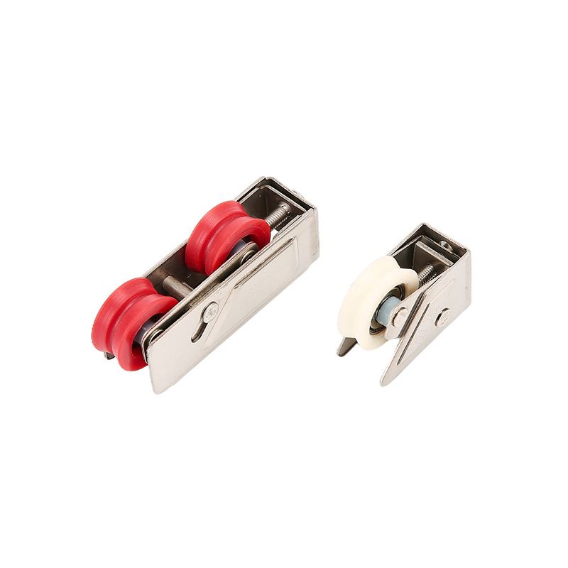 Sliding window pulley, door and window accessories, stainless steel shaft pulley, double-wheel aluminum alloy sliding door accessories, pulley track Item Picture
