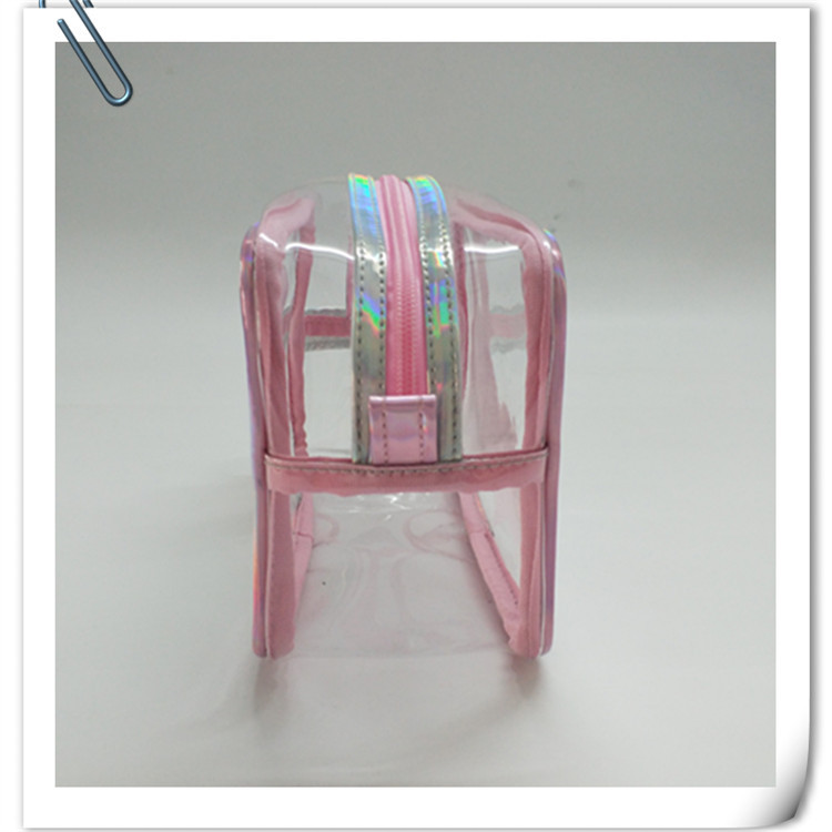 Large travel transparent toiletry bag, portable storage bag for business trips, large waterproof PVC hand-held bath bag for the gym Specification drawing