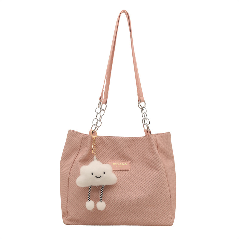 The 2025 new large-capacity student commuting bag, hand-held canvas tote bag, versatile, casual and artistic single-shoulder crossbody bag Item Picture