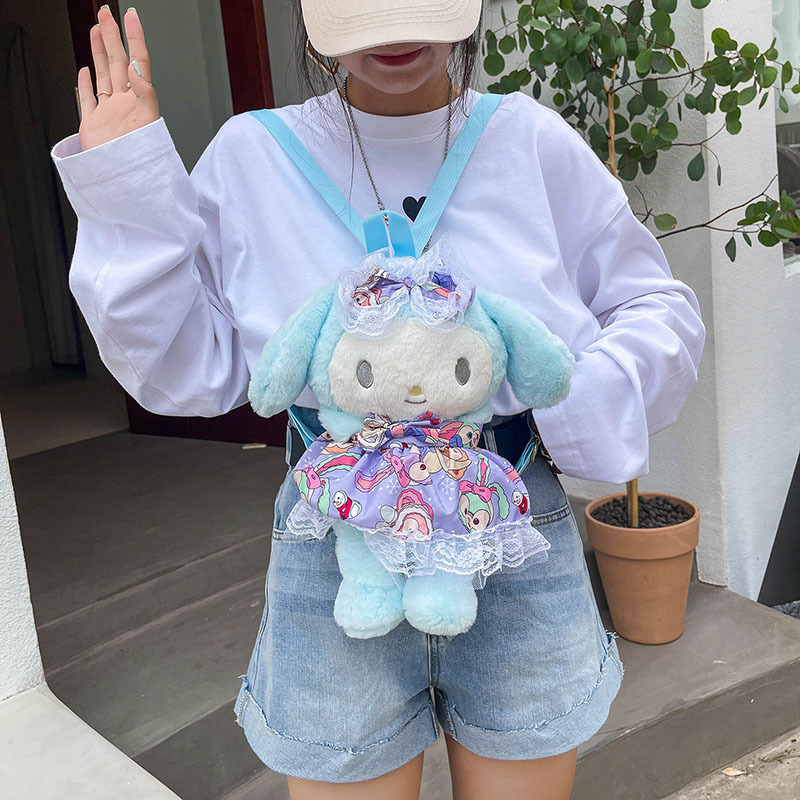 Cross-border wholesale of Yugui Dog plush bags, men's and women's shoulders, kindergarten children's schoolbags, cute birthday gifts, claw machine toys details Picture