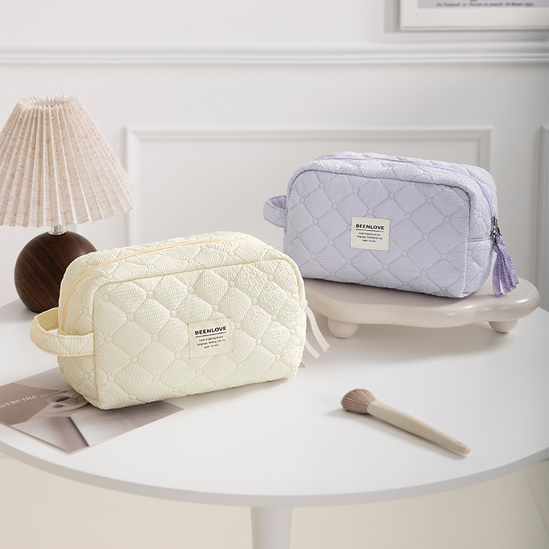 Runhui Brocade Travel Storage Bag, Portable makeup bag, Cosmetics storage bag, large capacity makeup bag details Picture