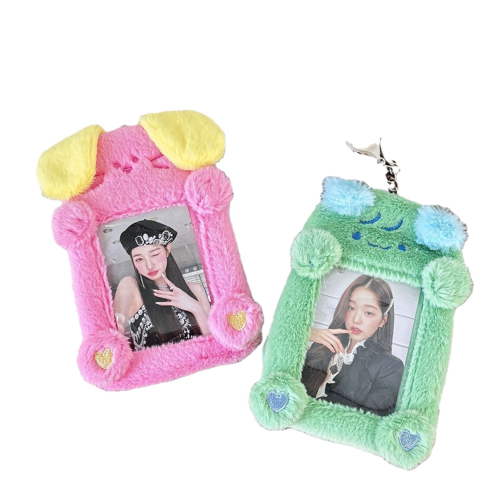 Korean 1:1 butter cute plush card case Portable Ins-style student campus meal card idol display set pendant Item Picture