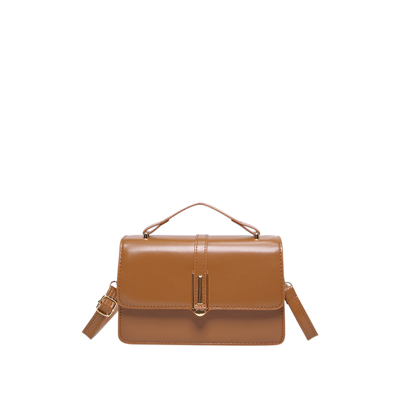 Solid color simple small square bag 2024 new Korean style trendy and fashionable women's casual single-shoulder crossbody small bag cross-border Item Picture
