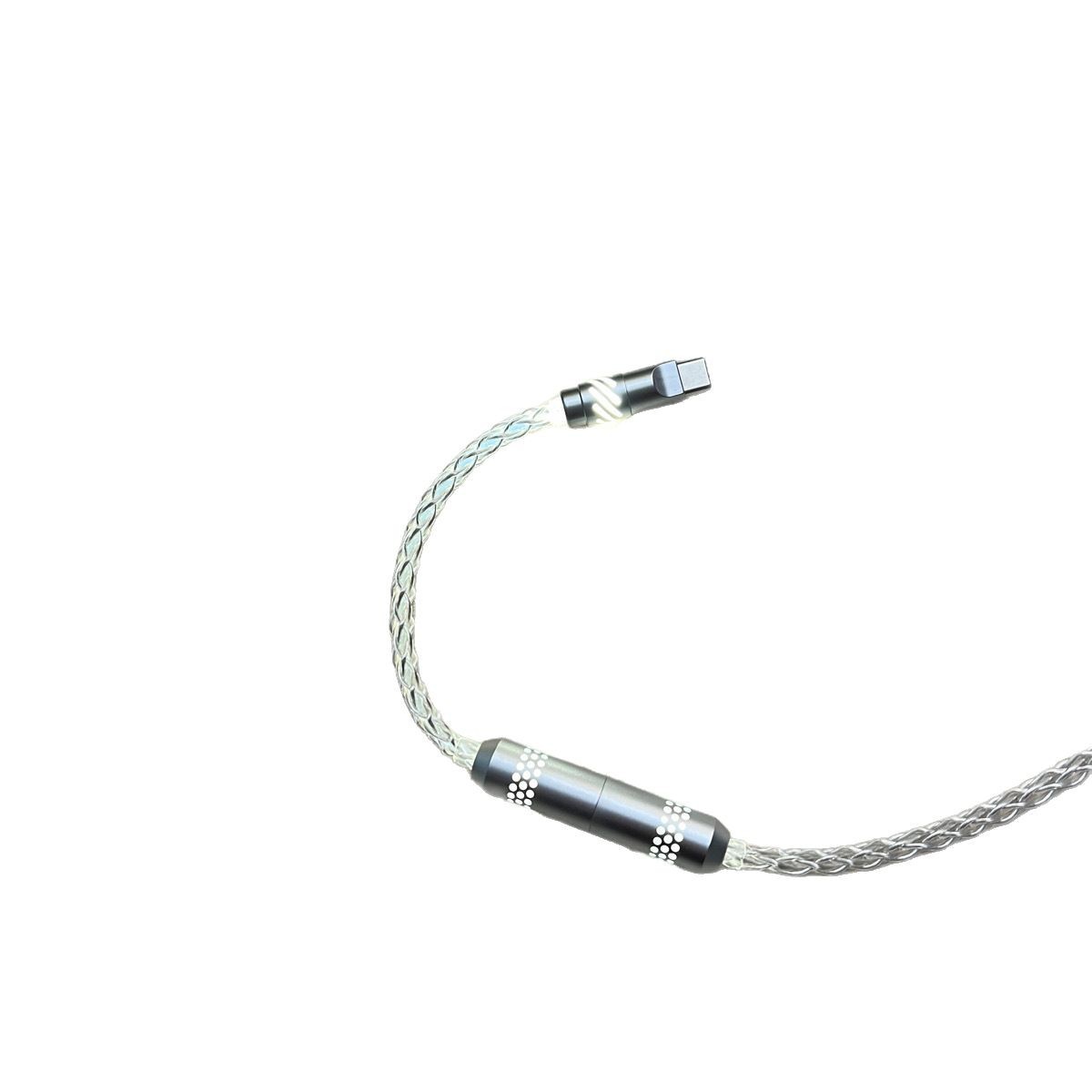 Customized luminous hollow honeycomb mesh tube white light single crystal copper aviation plug-in cable 8K magnetic axis keyboard data cable charging cable Item Picture