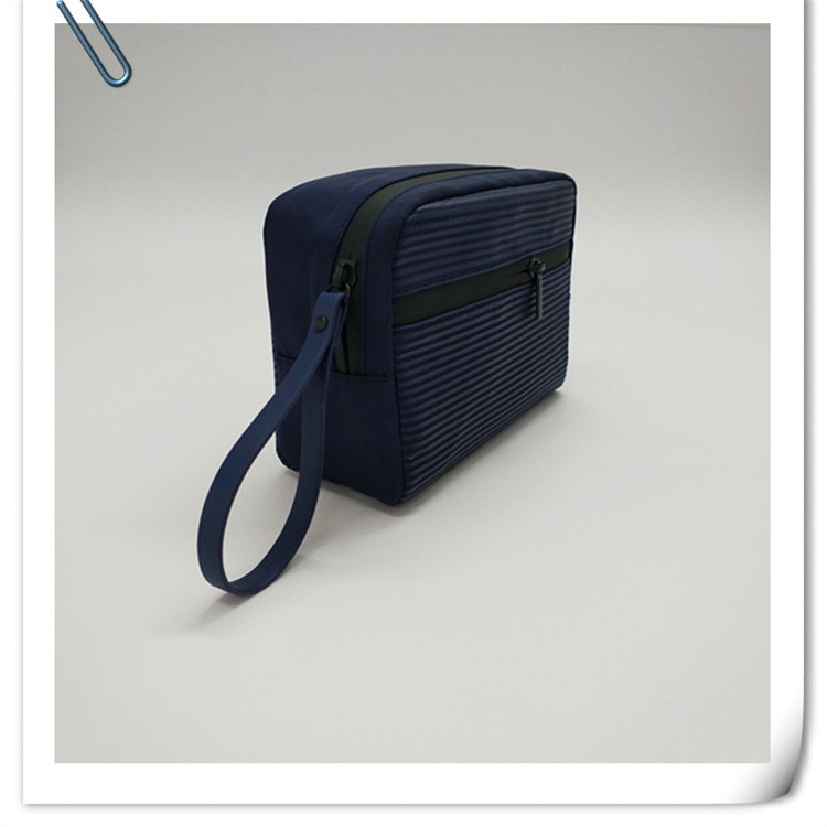 Striped cosmetic bags, custom-made cosmetic bags, custom-printed cosmetic bags, Korean-style cosmetic bags, storage clutch bags details Picture