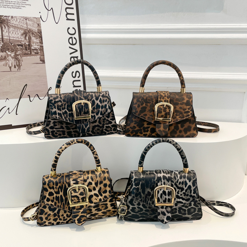 Cross-border retro leopard print hand-held small square bag for women, new winter 2024 fashion square pliers single-shoulder bag, high-end crossbody bag Application Scenario