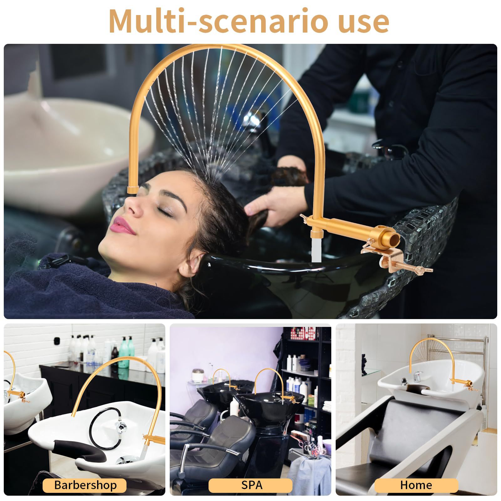 The cross-border adjustable water circulation flushing head ceramic basin is equipped with a bent pipe head therapy accessory and a convenient upgraded version of the flushing bed Application Scenario