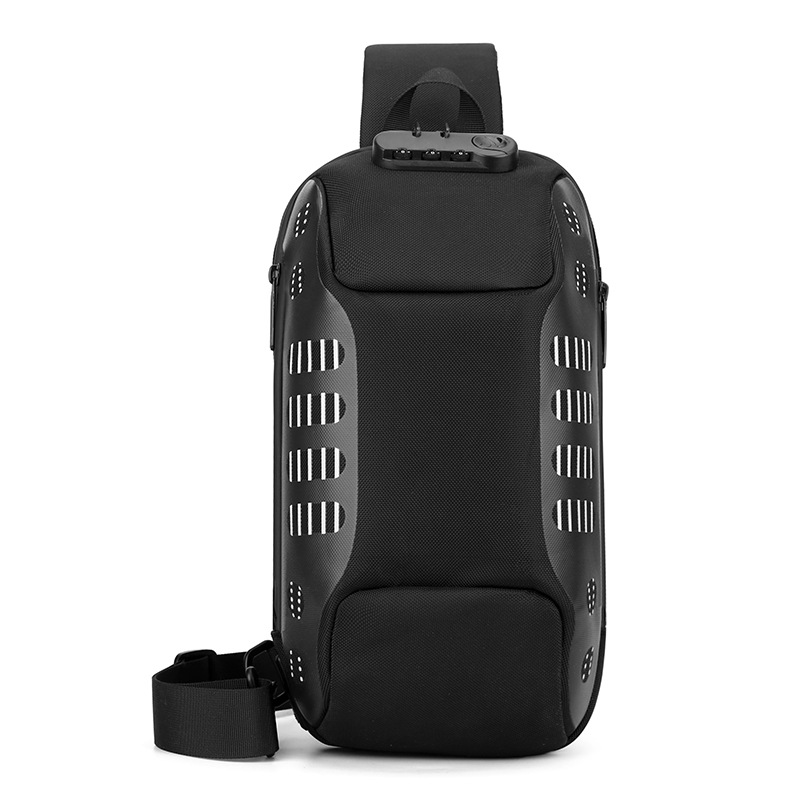 WEPOWER's new men's trendy brand chest bag, outdoor casual anti-theft crossbody bag, large-capacity multi-functional single-shoulder bag Item Picture