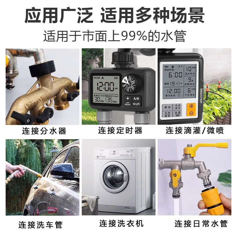 Thickened outdoor faucet to prevent freezing and cracking. One in and two out outdoor household single-cooling quick-connect dual-out faucet for courtyard gardens details Picture