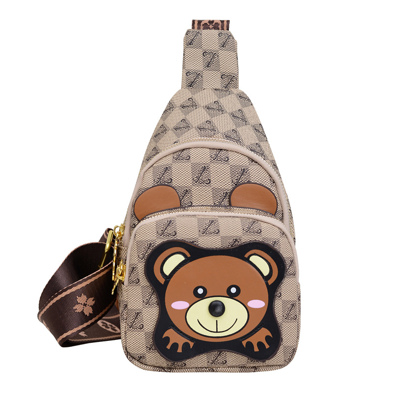 Cartoon bear bag for women 2024 New style light luxury chest bag, stylish phone bag, Korean style trendy single-shoulder crossbody bag for women Item Picture