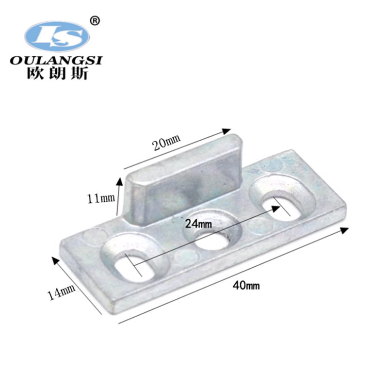 Aluminum alloy casement window lock, zinc alloy lock seat, transmission rod, matching snap block, three-hole lock point for doors and Windows details Picture