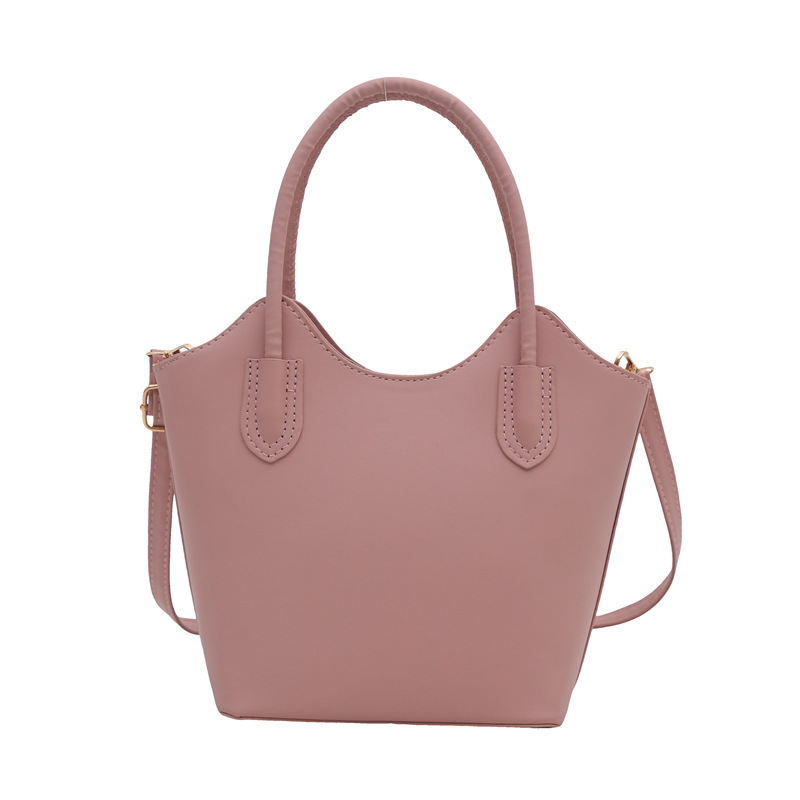 Crossbody bag, trendy and retro tote bag, women's 2025 new solid color handbag, minimalist style single-shoulder bucket bag Item Picture