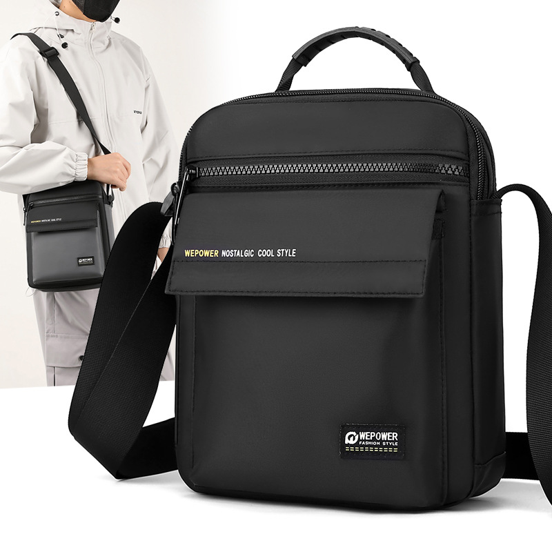 WEPOWER's new men's casual and simple single-shoulder bag, portable large-capacity storage crossbody bag and business handbag full figure