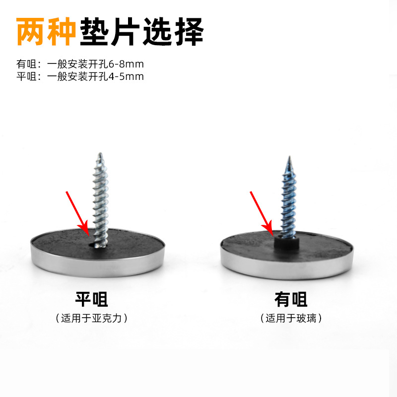 Stainless steel advertising nails, glass nails, decorative covers, screw caps, fixed planes, plastic acrylic decorative mirror nails details Picture