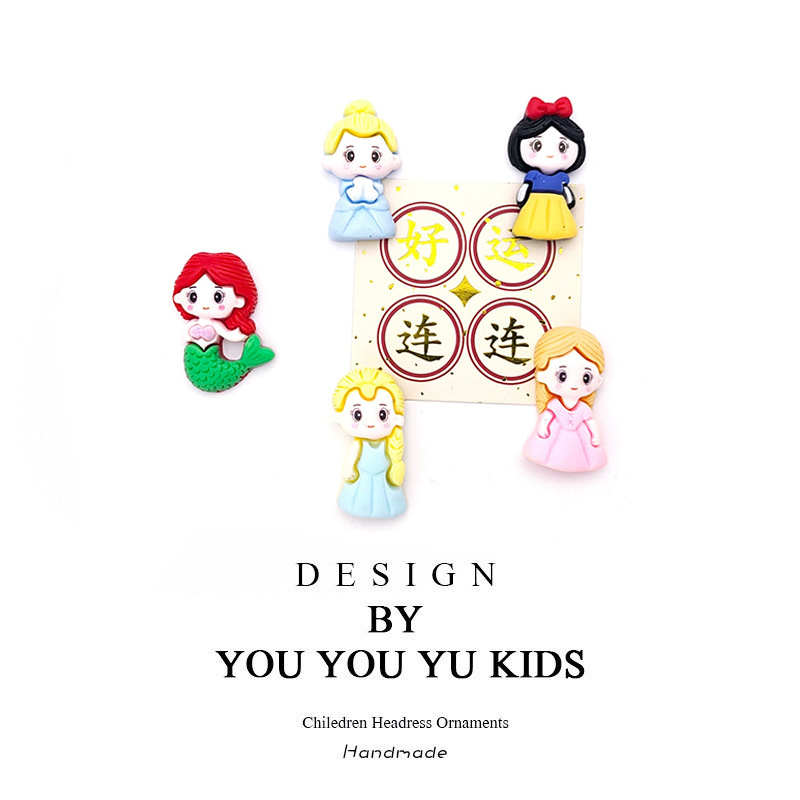 Nordic ins Macaron fridge magnets, magnetic stickers, personalized princess series decorative stickers, three-dimensional magnetic stickers, message stickers full figure