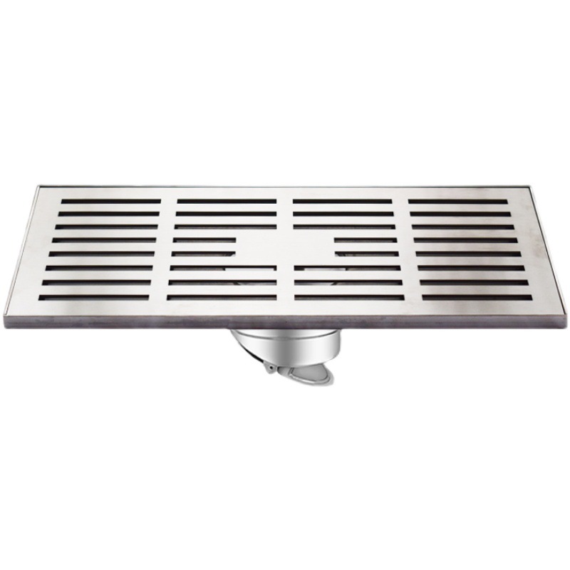 Large-sized outdoor courtyard garden stainless steel floor drain with a large flow rate of 110 pipes, 20, 30cm square anti-odor floor drain Item Picture