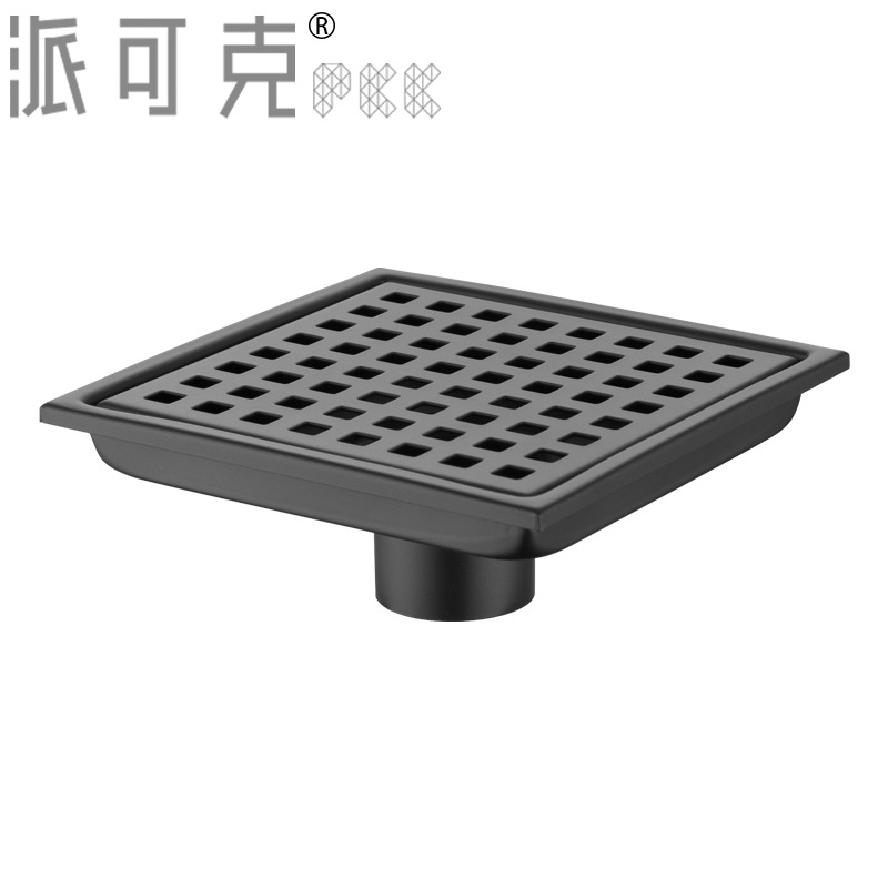 Cross-border same-floor side drainage floor drain 40/50 thin anti-odor floor drain, bathroom square sliding floor drain full figure