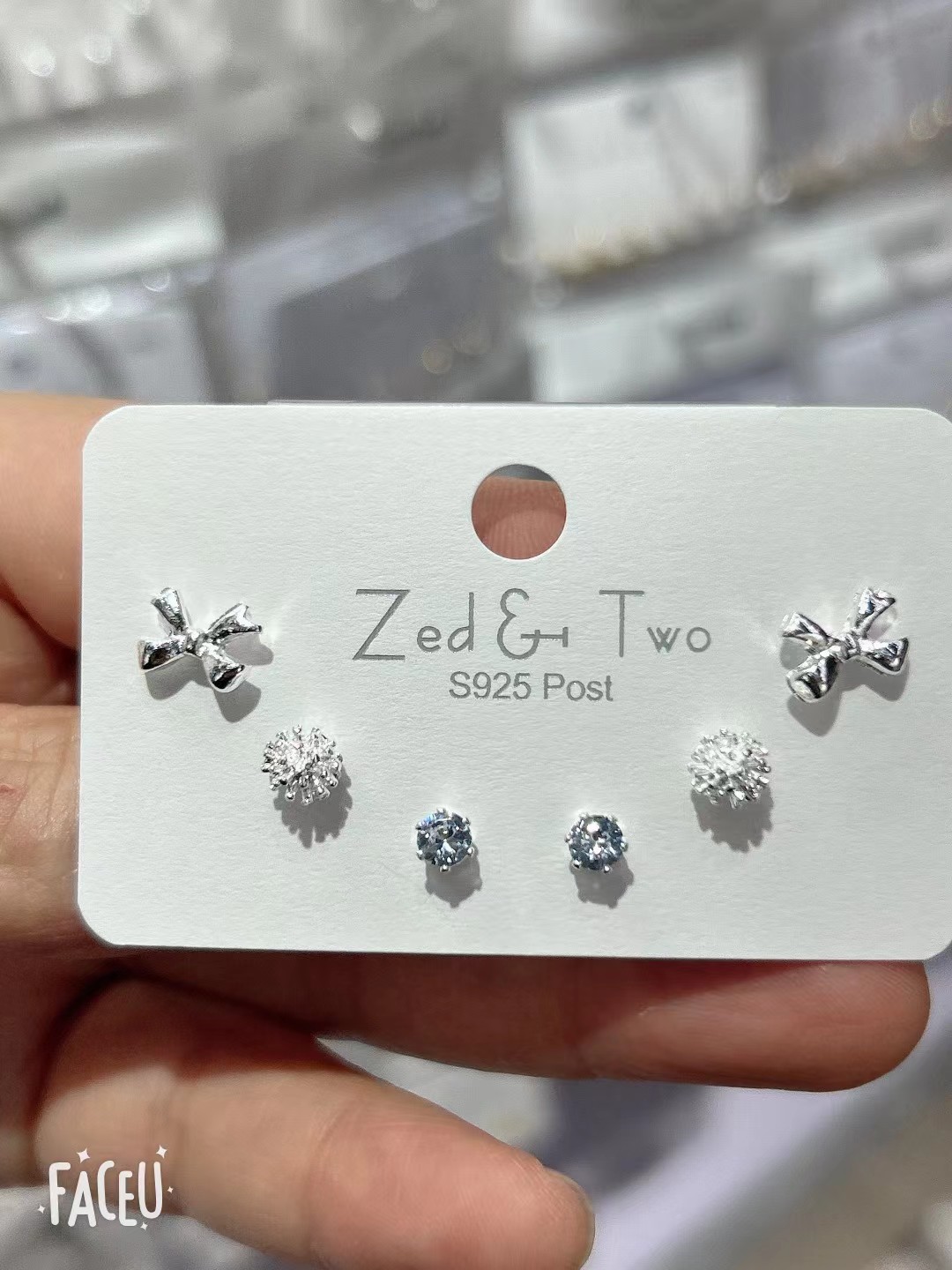 耳饰耳环新欧时尚饰品三对流行随心所欲新欧时尚饰品新欧时尚饰品领结球球款