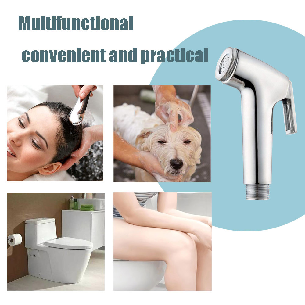Portable shower head, bidet shower head, bathroom pressurized water gun, household cleaning and flushing device, screw water-saving Application Scenario