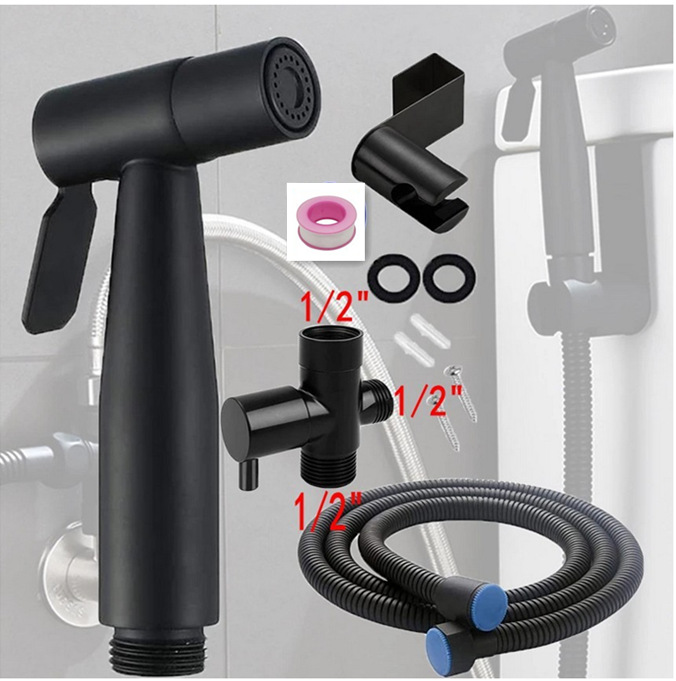 Toilet companion, women's washing machine, spray gun set, high-pressure booster nozzle, toilet spray gun, 304 stainless steel Application Scenario