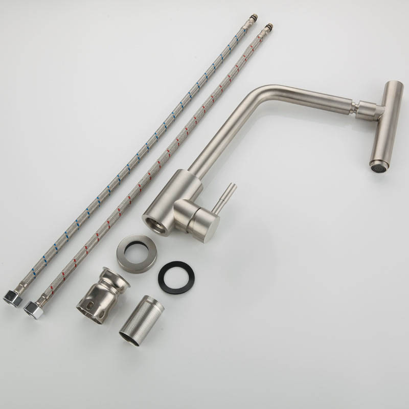 Cross-border 304 stainless steel kitchen faucet, bowl sink, household sink, washbasin, sink, single cold dish basin faucet Application Scenario