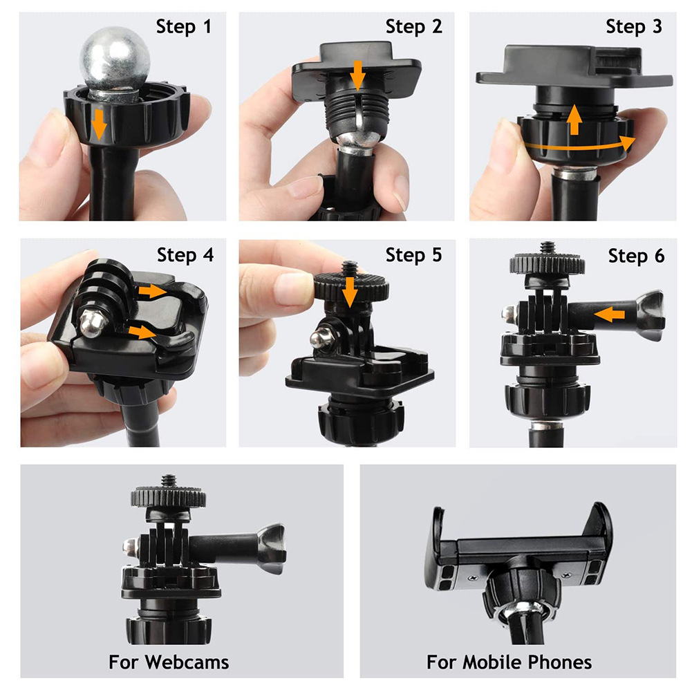Camera, mobile phone stand, car extended Goppro sports metal bending multi-functional folding stand details Picture