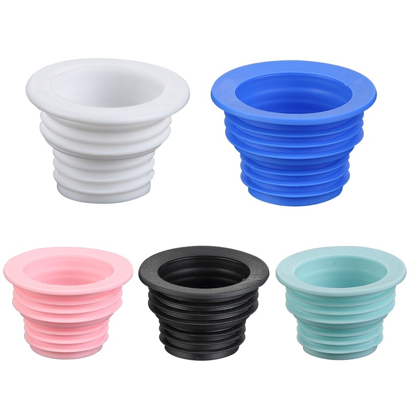 Anti-odor sealing ring for sewer, sealing plug for washing machine drain pipe and sewer pipe, silicone floor drain anti-insect and anti-odor plug Item Picture