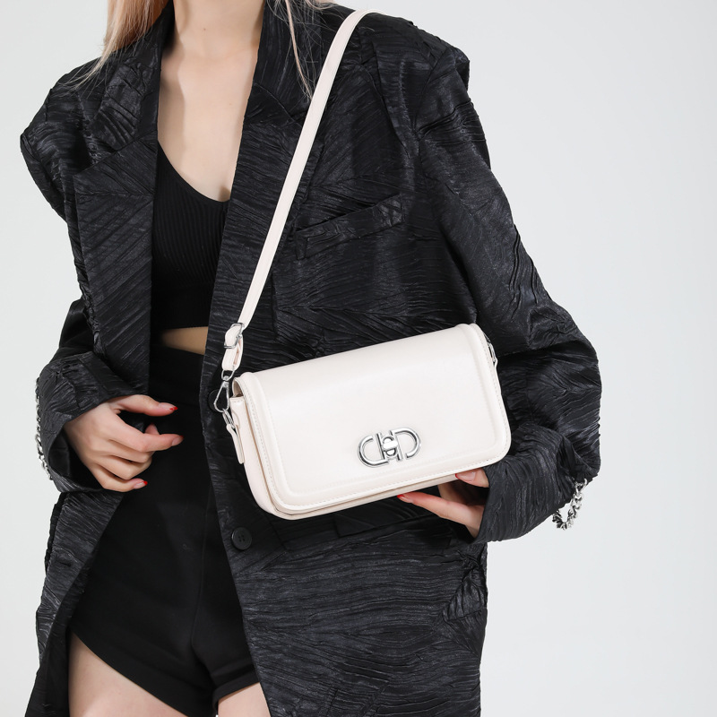 A stylish and high-quality lockable small square bag for women, a new Spring 2025 style, a chic single-shoulder bag for commuting, and a cross-border trend details Picture