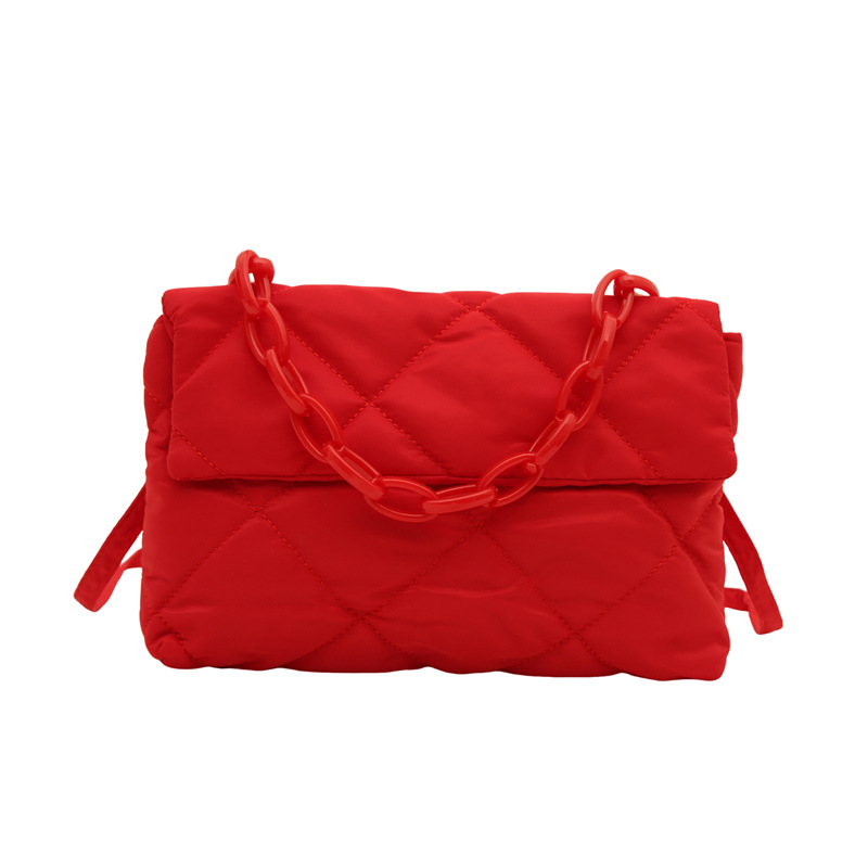 Autumn and winter space cotton casual bag for women, large capacity, fashionable crossbody, stylish diamond-shaped, versatile single-shoulder bag for women Item Picture