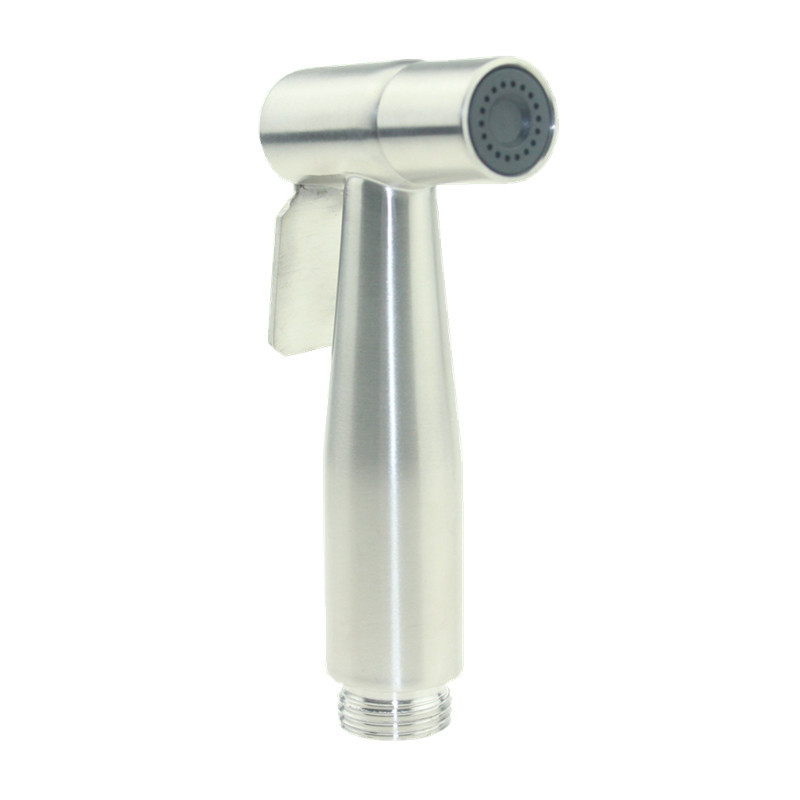 Wholesale SUS304 stainless steel wire drawing nozzle, telescopic telephone line hose, pressurized toilet flushing spray gun set Item Picture
