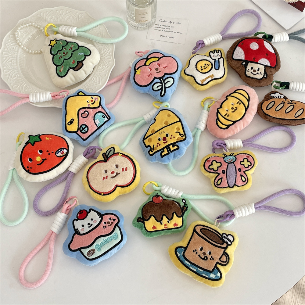 L51142 Cartoon gift decoration Pendant, cotton-filled bag pendant, embroidered small doll, car doll, keychain full figure