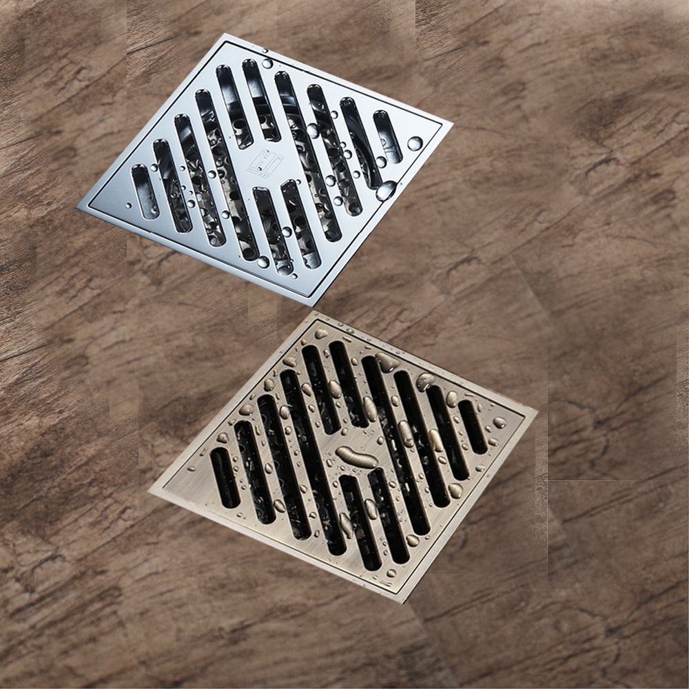 Wholesale of large-flow anti-odor, anti-insect and anti-reverse water copper antique Chinese style floor drain from the manufacturer full figure