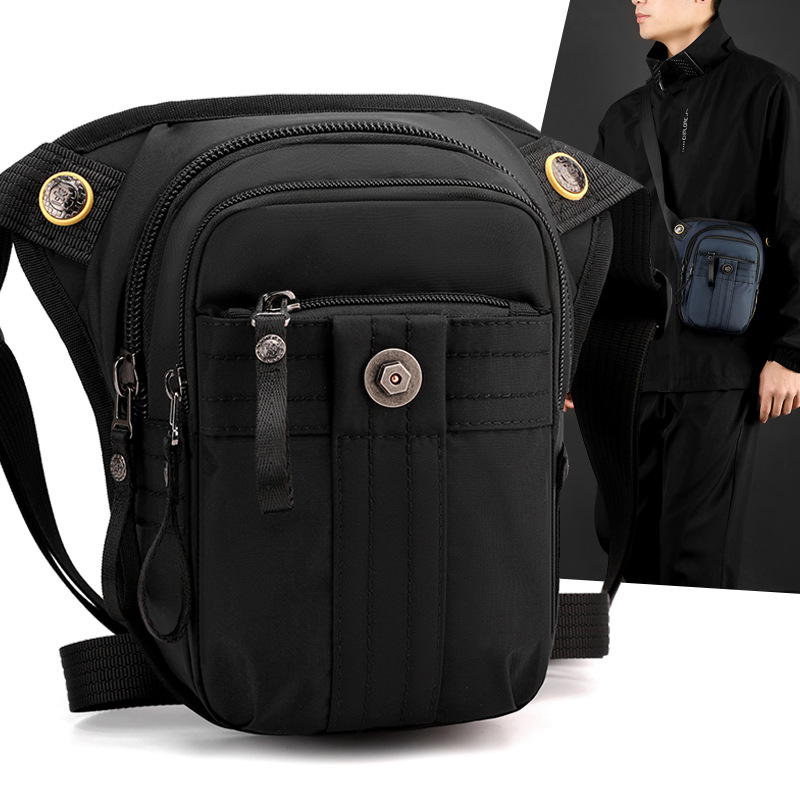 WEPOEWR's new commuter travel chest bag, outdoor cycling men's leg-binding bag, and convenient tactical waist bag for sports full figure