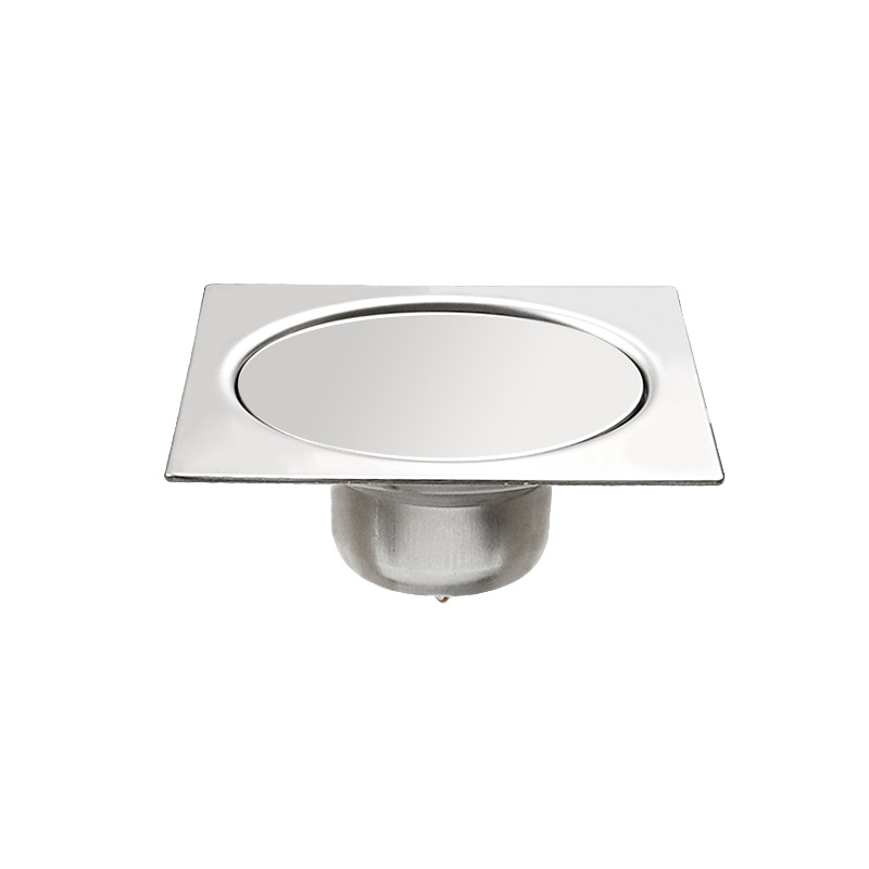 Stainless steel bouncing floor drain, square bouncing anti-odor foot-operated floor drain, bathroom and sanitary ware accessories Item Picture