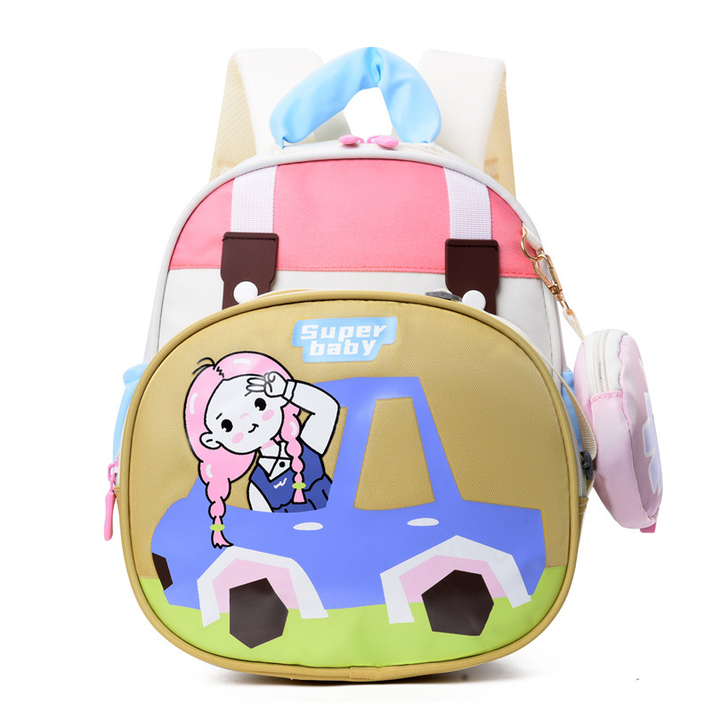 New three-piece set of kindergarten schoolbags, cartoon children's backpacks, cute and stylish for boys and girls, large-capacity backpacks Application Scenario